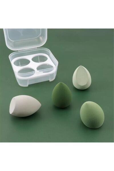 Sildne 4 Pieces of Makeup Sponge Special Storage Container