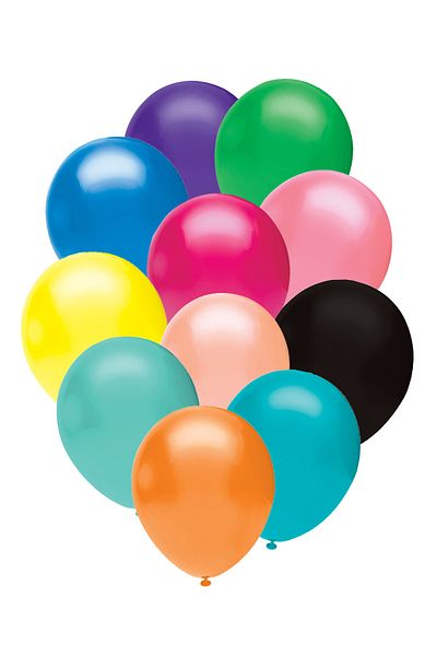 E Elmas Mixed Pastel Balloon Birthday Balloon (10 Pieces-30cm)