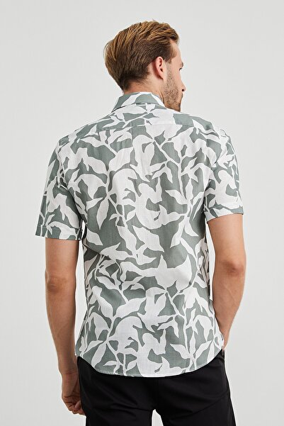 PAULMARK Navy Blue Floral Shirt