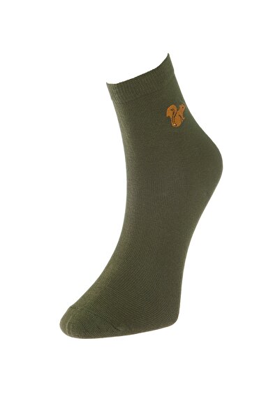 Trendyol Collection Többszínű 3 csomag pamut állati hímzés kötött zokni THMAW24CO00010