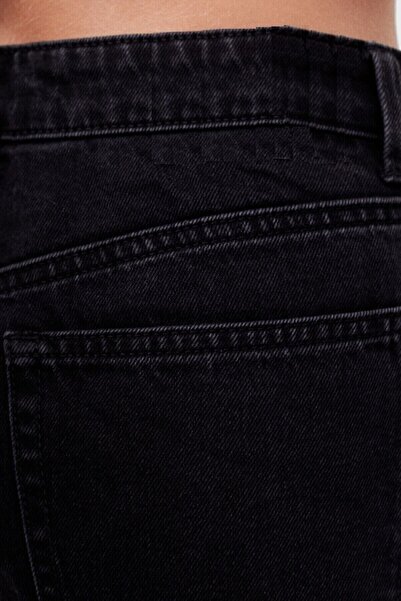 Trn JNS Kadın Siyah Beli Lastikli Jean
