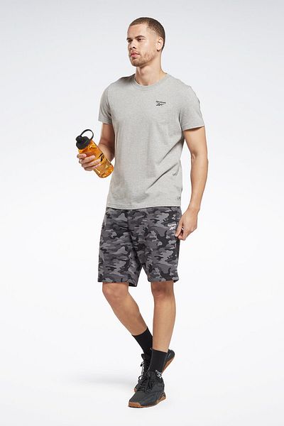 Reebok Ri Left Chest Logo Grey Melange Men's Short Sleeve T-Shirt