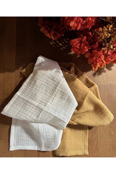 LusnikaStore Tea Towel 100% Cotton Muslin 40x60 Kitchen Natural Cloth