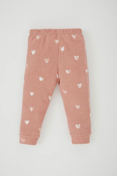 DeFacto Langarm-Pyjama-Set mit Herzmuster und Waffelmuster für Babys