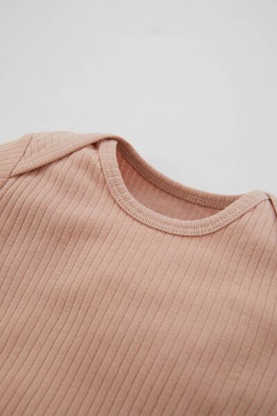 DeFacto Ribbed Baby Girl Bodysuit - Snap Camisole, 2-Piece Set A7102a523au