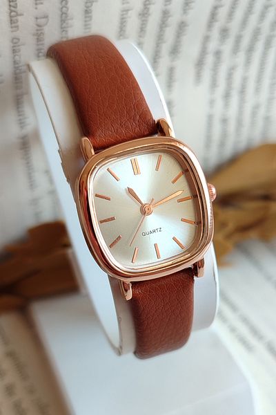 Ricardo Brown Leather Cord ROSE GOLD Case Women's Wristwatch