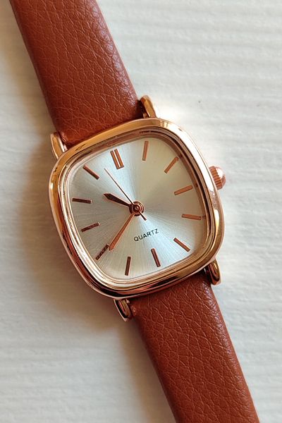 Ricardo Brown Leather Cord ROSE GOLD Case Women's Wristwatch