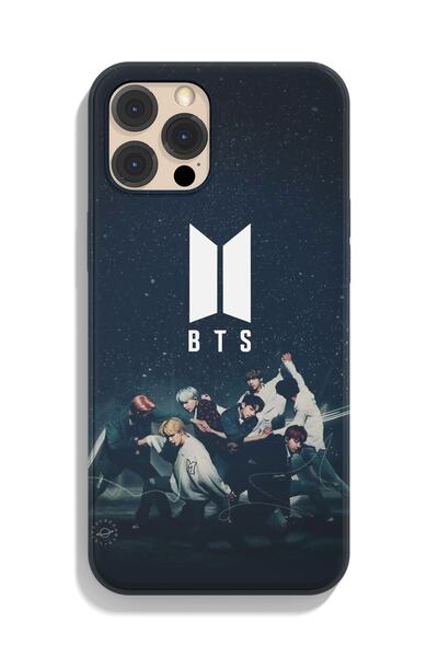 Modiwa Design Apple Iphone Uyumlu Bts Siyah Kaba Baskılı K-pop Telefon Kılıfı