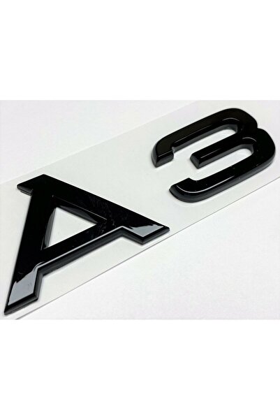 EDEXPORT Audi Uyumlu A3 Piano Black Bagaj Yazısı
