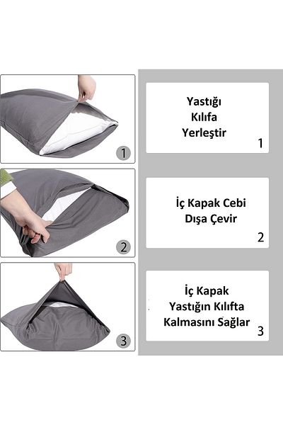 Zeren Home Μαξιλαροθήκη 100% βαμβάκι 50x70 Μαξιλαροθήκη 4 Συσκευασία