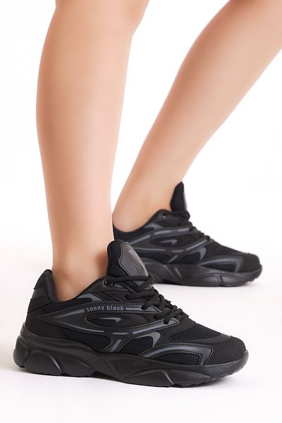 Tonny Black Pantofi sport unisex negru cu talpă Faylon Tbb013