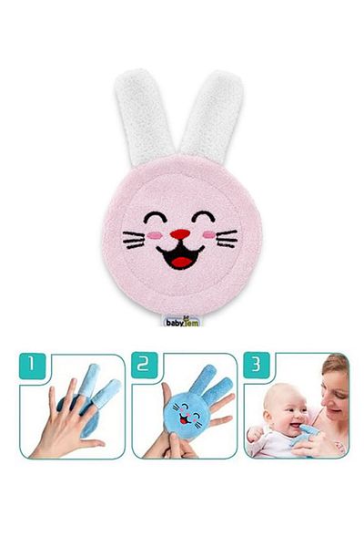 Babyjem Mouth Cotton Cleaning Gloves - Pink