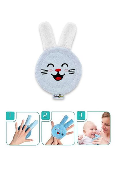 Babyjem Ağız Pamukçuk Temizleme Eldiveni - Mavi
