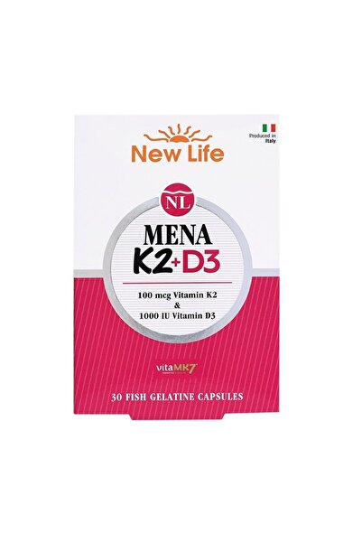 New Life Mena Vitamin K2 + D3 30 Kapsül - AROMASIZ