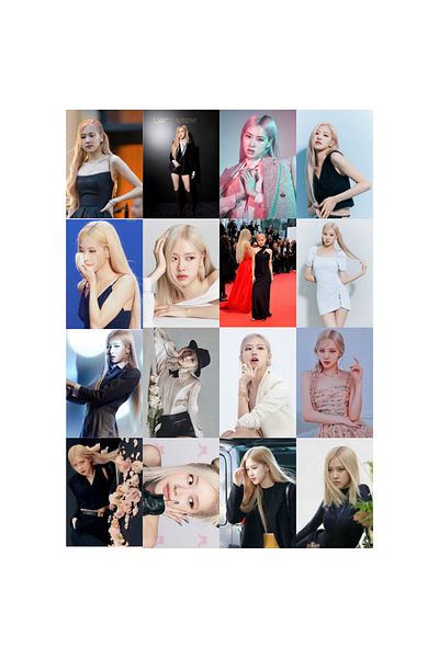 Ororabutik Σετ αφίσας Blackpink Rosé Kpop - 16 τμχ, μέγεθος Α5