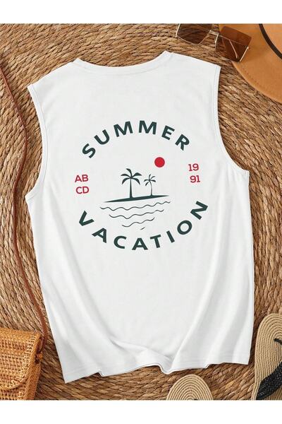 Stendhal SUMMER VACATİON BASKILI ERKEK OVERSİZE ATLET