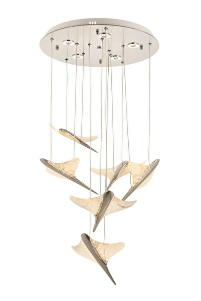 Eray Aydınlatma 1205-5+1 6 Li Krom Led Avize