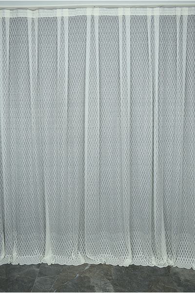 AKÇA TEKSTİL CROSS-BOKLAVA MODEL CREAM COLOR SINGLE WING Ready planted Pleated Background Curtain 300*260 cm