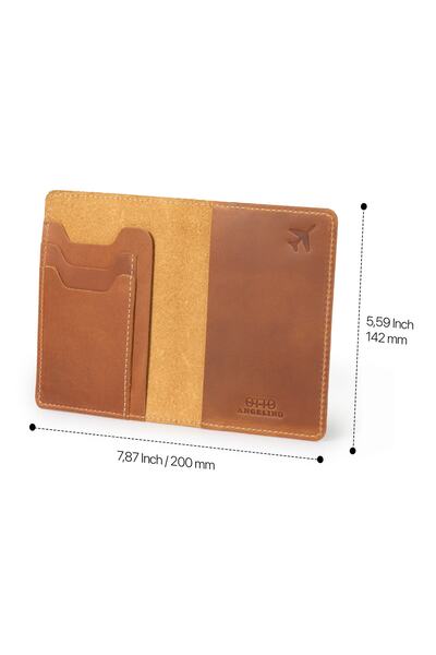 OttoAngelino OTTO ANGELINO Genuine Leather CREED CARD AND PASSPORT CASE WITH BILLET SLOT