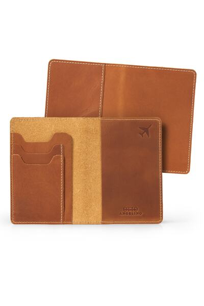 OttoAngelino OTTO ANGELINO Genuine Leather CREED CARD AND PASSPORT CASE WITH BILLET SLOT