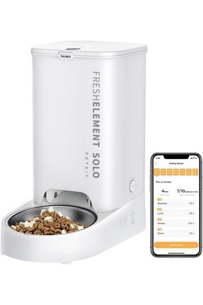 Petkit Otomatik WiFi, Uzaktan Kedi Besleme ve İzleme - Beyaz