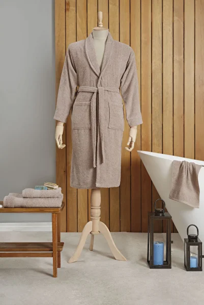 Karaca Home Halat de baie pentru bărbați Dielle Beige - Recycle L/XL