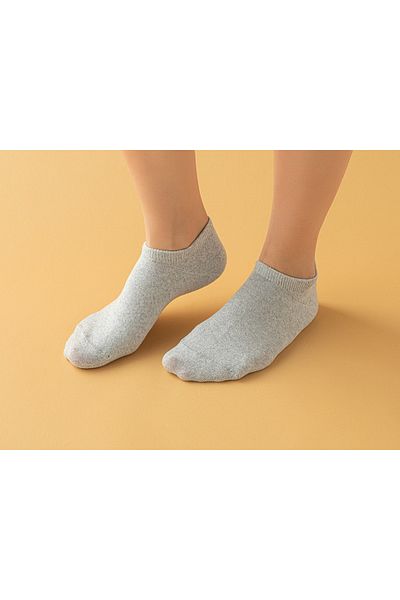 English Home Șosete papuci din bumbac Mery pentru femei, 5 piese, 36-40, negru-alb-gri