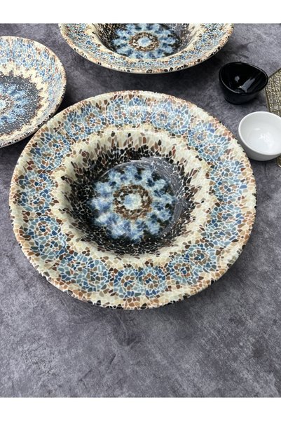 RUBİ PORSELEN 2 Piece Pasta & Salad Plate 27 Cm bone porcelain