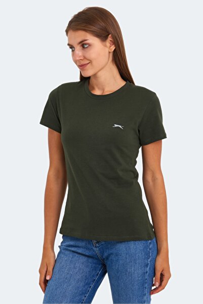 Slazenger Korneli I Women's Slim Fit Khaki T-Shirt