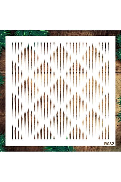 STENCİLTASARIM Stencil Design R082 Consecutive Pattern Wall Wooden Glass Painting Pattern