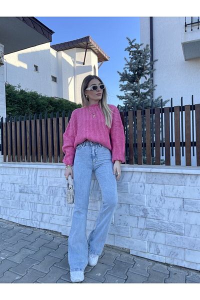 BROSERER Blugi Luca Flare Blugi spanioli albaștri cu talie înaltă Pantaloni din denim spanioli spălați cu zăpadă