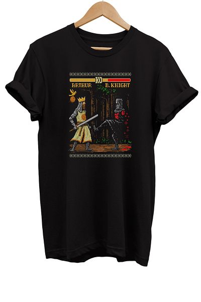 remonz Μπλουζάκι Monty Python The Black Knight με στάμπα 100% βαμβακερό υπερμεγέθη