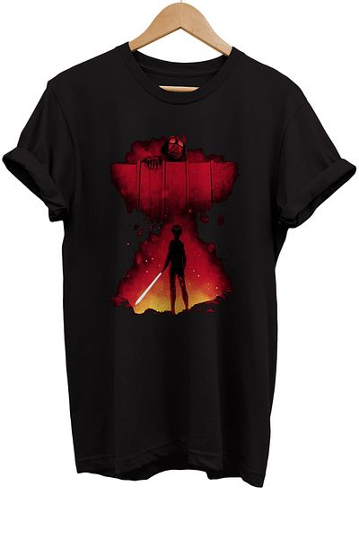 remonz Μπλουζάκι Star Wars Attack On Titan με στάμπα 100% βαμβακερό υπερμεγέθη