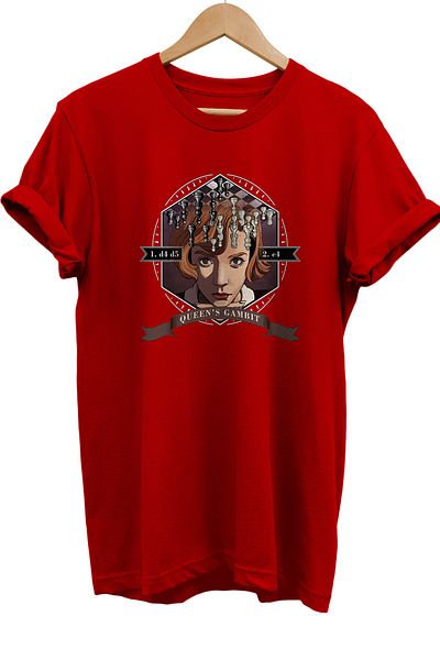 remonz Chess Queens Gambit Printed 100% Cotton Basic T-shirt Normal Size T-Shirt