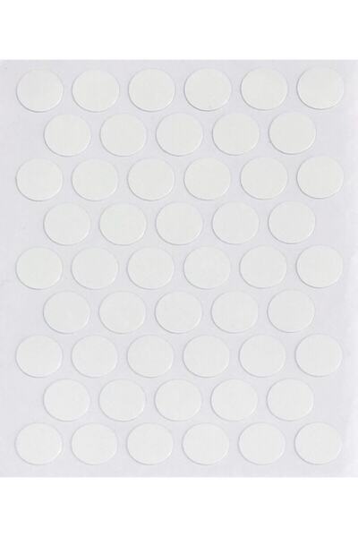 PACIFIC Parlak Beyaz Yapışkanlı Vida Tapası Ø 14 Mm (1 Yaprak 50Adet)