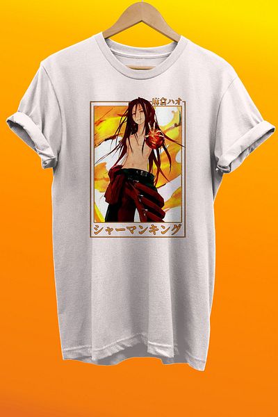 remonz Μπλουζάκι Hao Asakura με στάμπα 100% βαμβακερό Basic T-shirt κανονικού μεγέθους