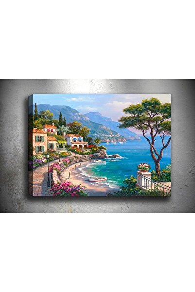Shop365 Sahil Kasabası Kanvas Tablo Sb-57191
