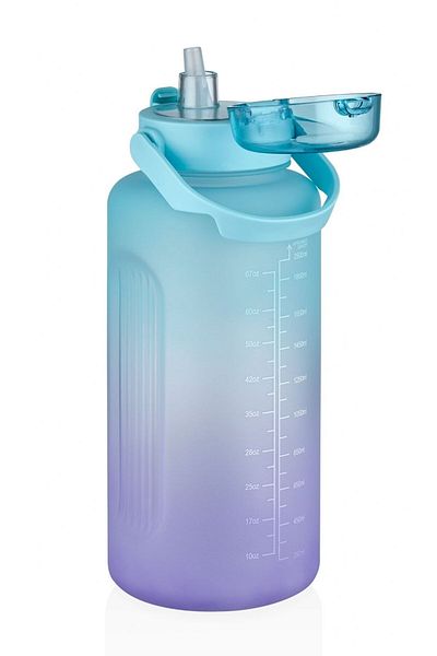 Vagonlife 2000 ml Mega Size Color Flask - Turquoise - (2 liters)