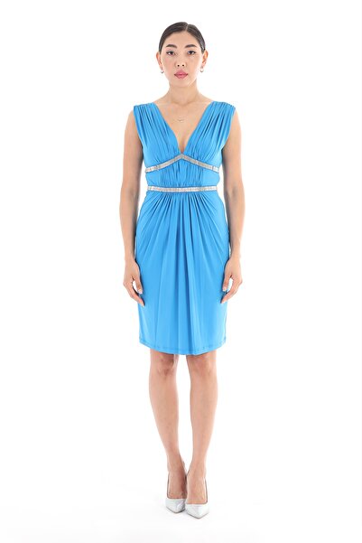 Balizza BLZ-METAL İŞLEMELİ BÜZGÜLÜ ABİYE ELBİSE