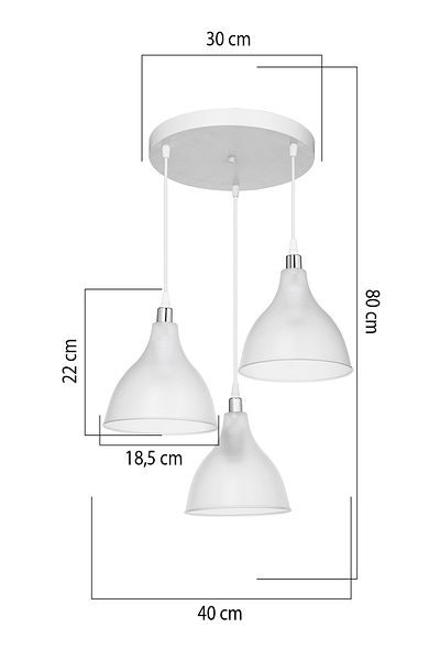 EvLight Zano 3-Piece Transparent Chandelier