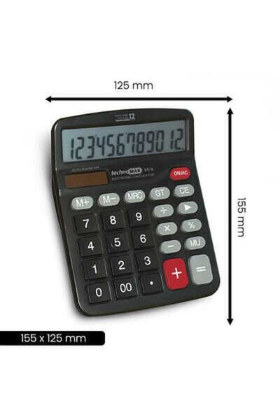 Mas 6916 12 Haneli Orta Boy Hesap Makinesi Siyah
