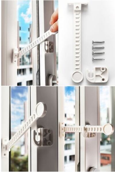 Piyassa قفل نافذة/باب قابل للتعديل 3 قطع - مقبض تهوية يمكن التحكم فيه - سلامة الطفل الصغير "aaa+