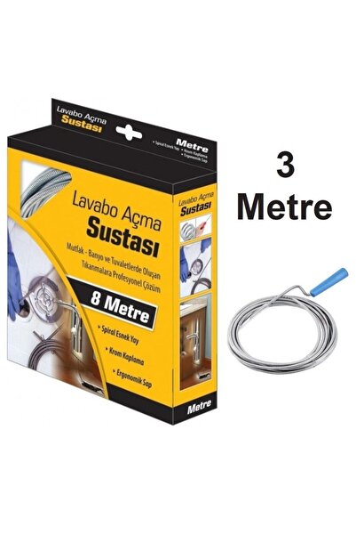 Kupa Lavabo Açma Sustası Gider Açıcı Spiral 3 Mt.