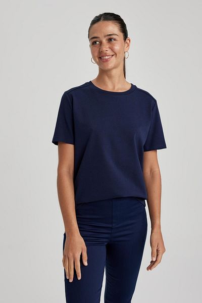 DeFacto Tričko Regular Fit Crew Neck Krátký rukáv 100% bavlna A9428ax23au