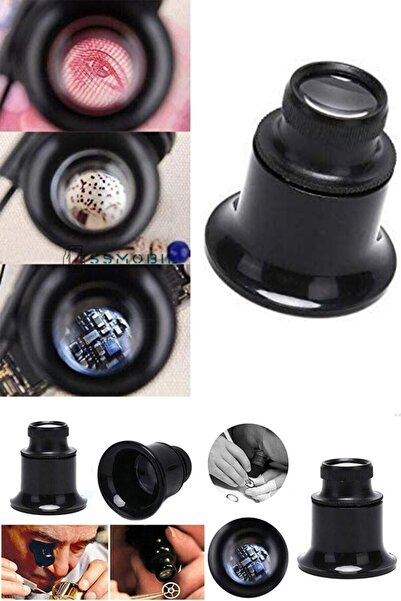 Genel Markalar 1 Adet Super Kuyumcu Saatçi Büyüteci 20x Lüp Büyüteç Saat Takı Tamir Göz Mercek Makro Lens