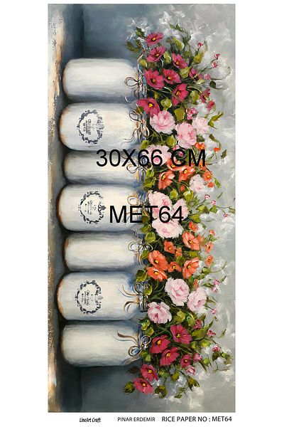 LİNEART Brass Decopage Paper 30x60cmno:met64