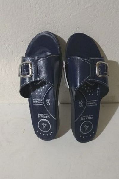 GEZER DARK BLUE ORTHAPETIC QUALITY USE STYLISH LOVELY DURABLE SLIPPERS