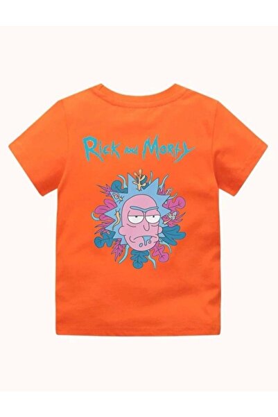 Revasser KİDS Çocuk Kız/erkek Rick And Morty Baskılı Oversize T-shirt rick-