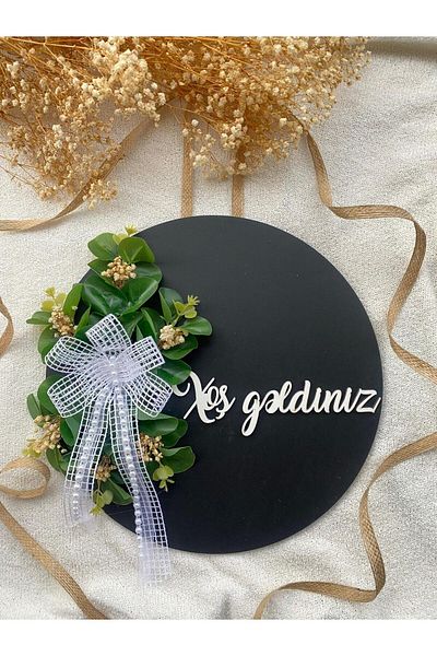 HOBİ55 Διακόσμηση πόρτας Το σπίτι μας; Είναι όμορφος ο Ταξτά Ευκαλύπτης Φύλλο Δίκτυο Δώρο 23-2