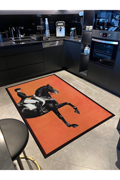 Rugs Modern Halı Mira 1045 At Ve Binicilik Temalı Dokuma Taban Halı